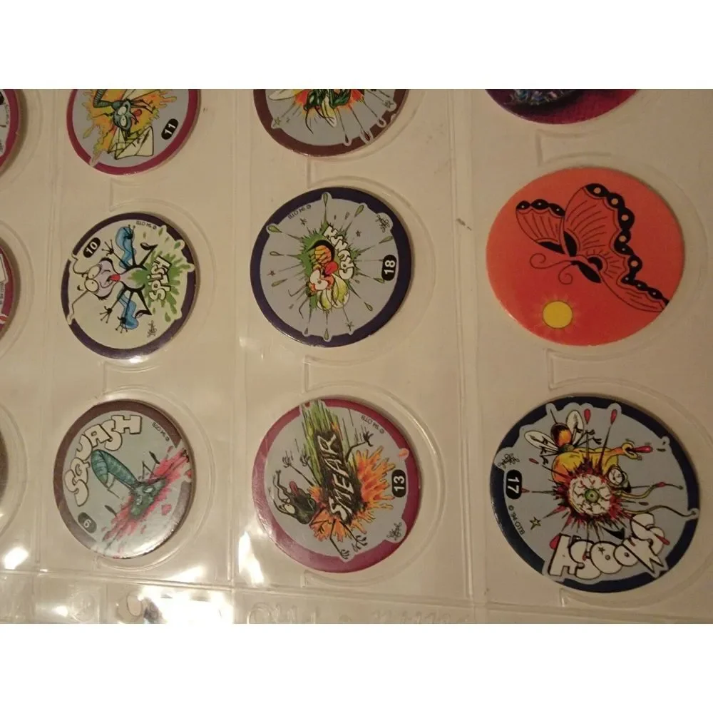 Lot Of 20 Vintage POGs Misc. Insects Dead Bugs Splat Butterfly Crash Fly